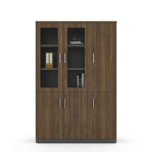3-Door wooden office bookcase 