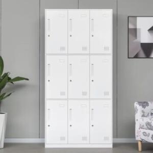 9-Locker Steel Storage Cabinet 