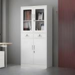 2-door half glass metallic cabinet 
