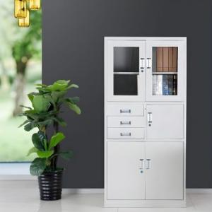 2 Door office storage cabinet with safe 
