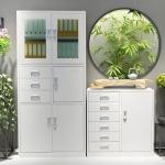 2 Door office storage cabinet with safe 