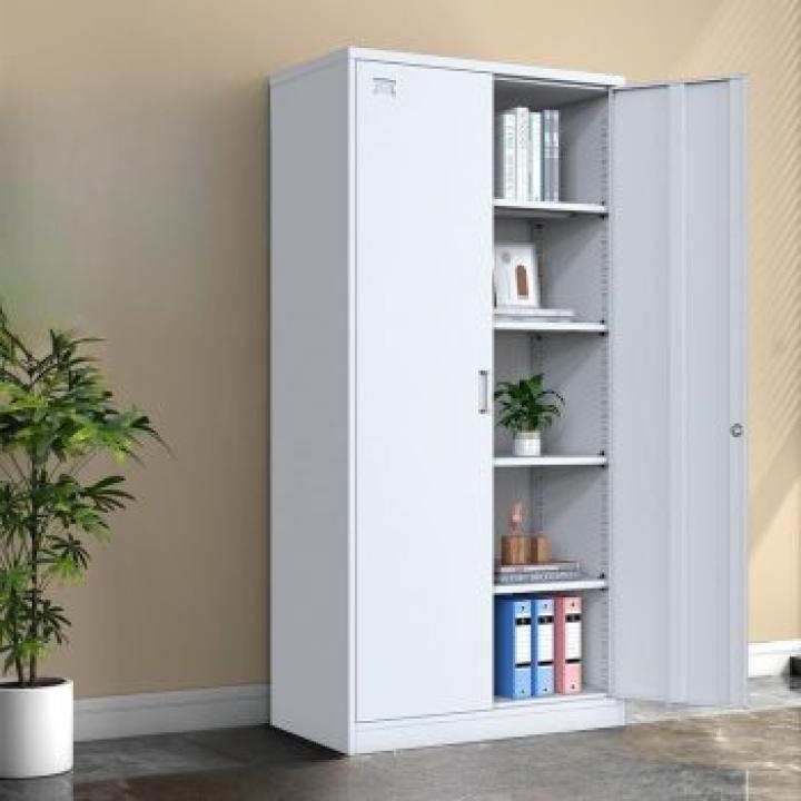 2-Door metallic office storage cabinet 