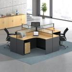 6-user Curved Modern Workstation 