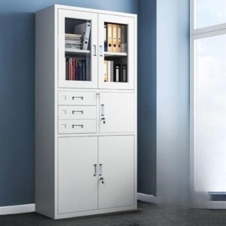 2-Door Metallic Office Cabinet With Safe 