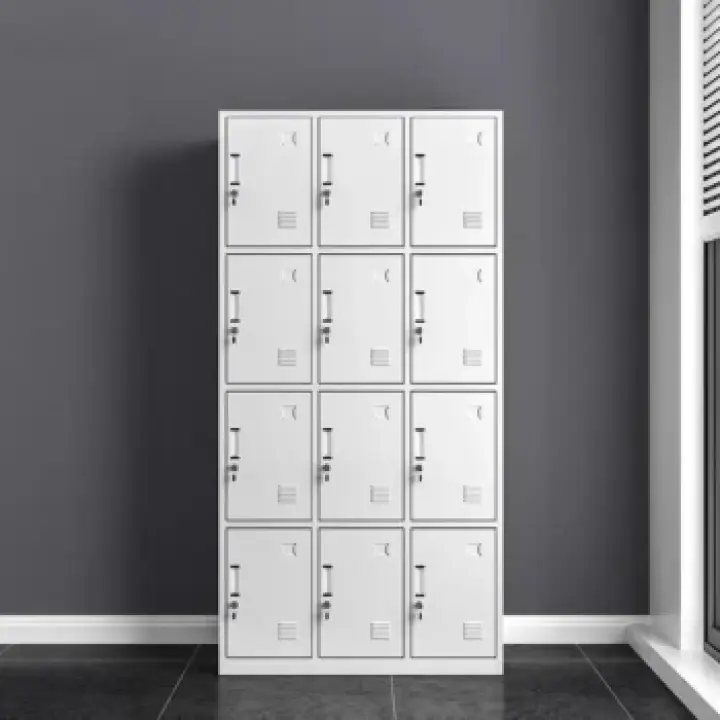 12-Locker Steel Storage Cabinet 