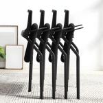 Black Modern Task Chair with Fixed Arms 