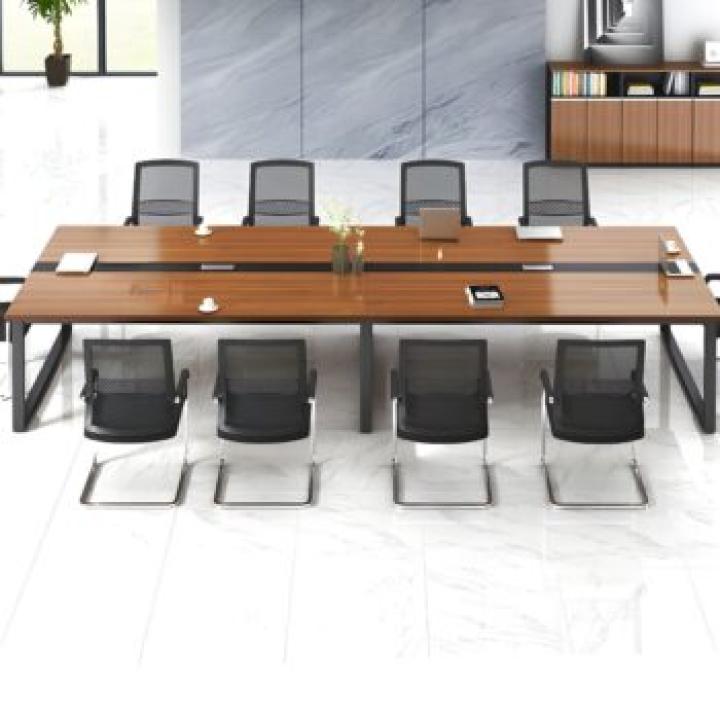 2400mm Office Boardroom Table With Metallic Legs 