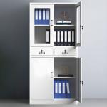 2-Door metallic office storage cabinet 