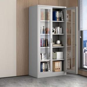 2-Door Full Glass Office Cabinet 