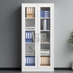 2-Door Full Glass Office Cabinet 