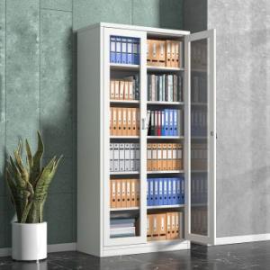 2-Door Full Glass Office Cabinet 