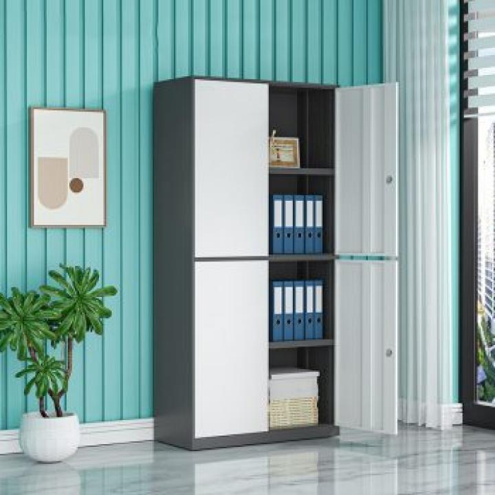 2-Door metallic office storage cabinet 