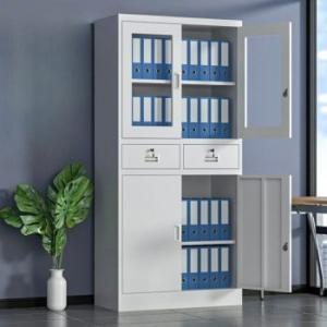 2-Door metallic office storage cabinet 