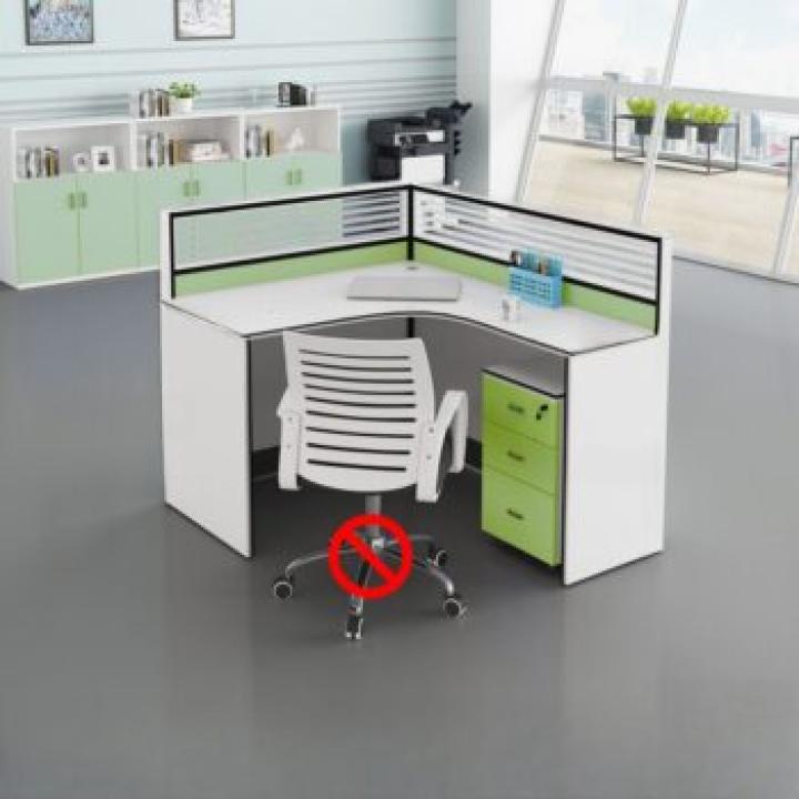 4-Way Curved Modern Modular Workstation 