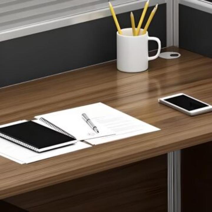 4-User Modern Modular Office Workstation 