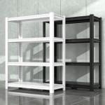 Black 4-Shelf Steel Storage Rack 