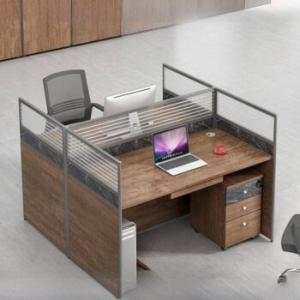 2-Way Brown Modern Modular Workstation 