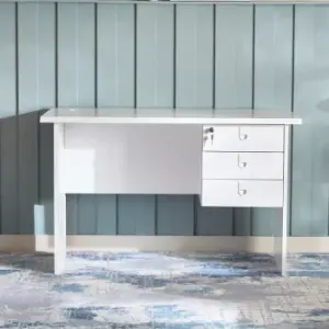 120cm Study and Office Desk with 3 Drawers 