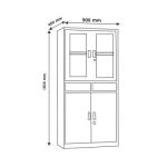 2-Door metallic office cabinet (with safe) 