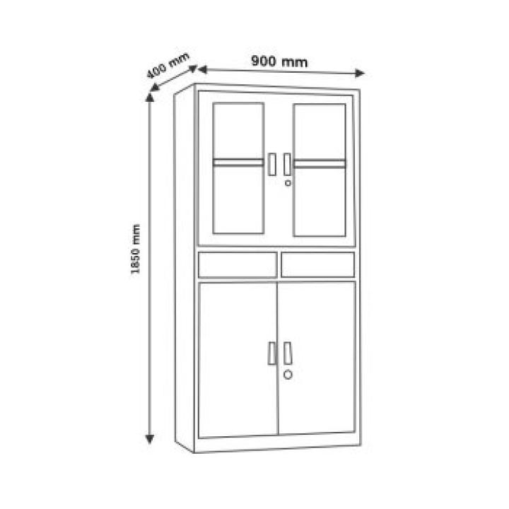 2-Door metallic office cabinet (with safe) 