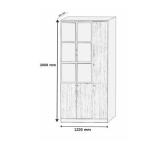 3-Door wooden office bookcase 