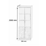 2-Door wooden office bookcase 