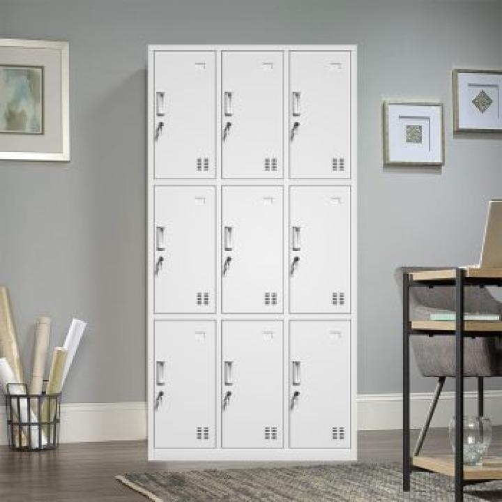 9-Locker steel office cabinet 