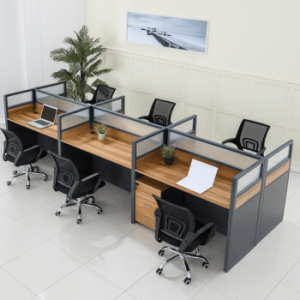 6-Way Modular Office Workstation With Drawers 