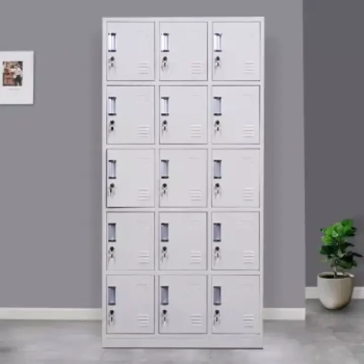15-Lockers steel office storage cabinet 