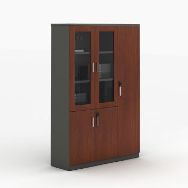 2-Door wooden office bookcase 