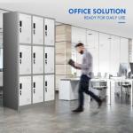 9 Locker steel office cabinet 