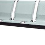 3-link metallic waiting bench 