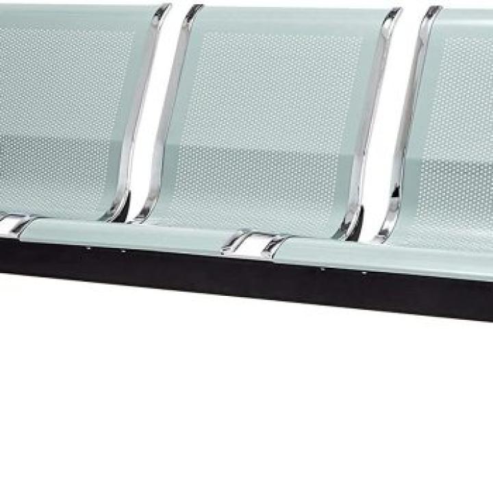 3-link metallic waiting bench 