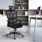 Comfortable Swivel Mesh Office Chair Ergonomic Height Adjustable Flexible Lumbar Support Chair 