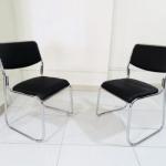 chrome stackable visitor chairs 