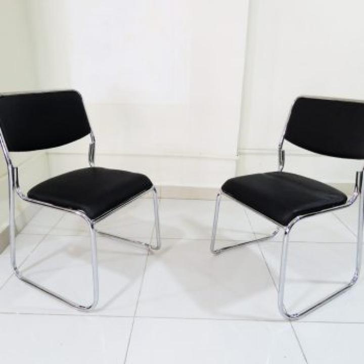 chrome stackable visitor chairs 