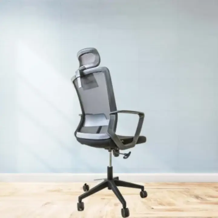 Ergonomic Mesh High-Back Office Chair with Fabric Seat 
