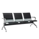 3-link metallic waiting bench 