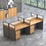 Corporate 4-Way Office Workstation (Brown) 