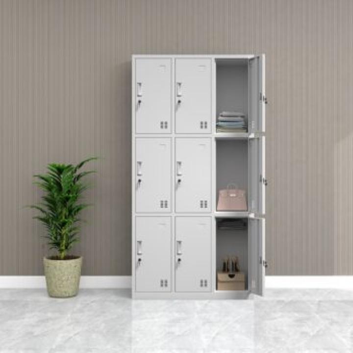 9-Locker Metallic Filing Office Cabinet 