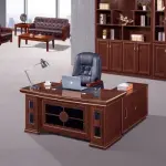 1400mm Mahogany Veneer Executive Office Desk 