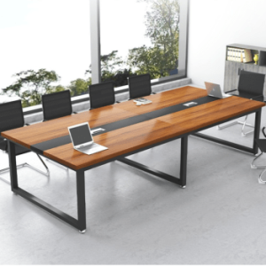 2400mm Office Boardroom Table With Metallic Legs 
