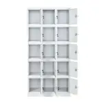 15 Locker steel filling cabinet. 