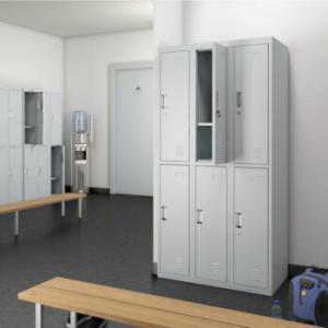 6-Locker Steel Office Storage Cabinet 
