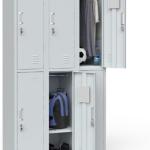 6-Locker Steel Office Storage Cabinet 