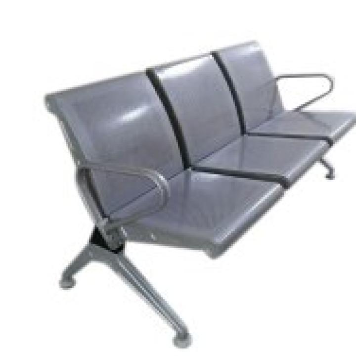 3-link heavy duty non-padded waiting bench 