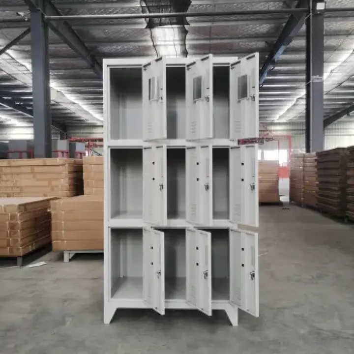 9 Locker steel office filling cabinet. 