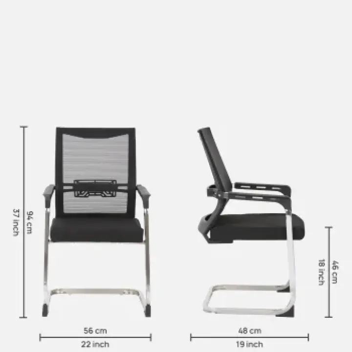 Cantilever mesh office visitor chair 