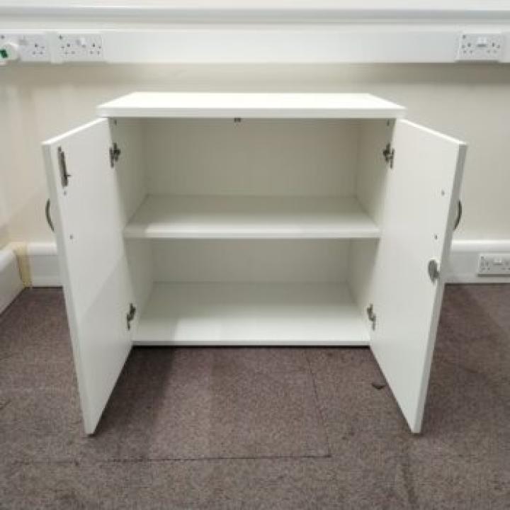 2-Door Wooden Credenza Cabinet 