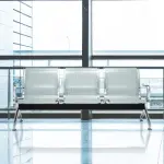 3 Link metallic waiting bench 